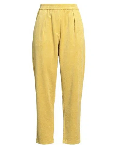 8pm Woman Pants Mustard Size L Polyester, Nylon, Elastane In Yellow