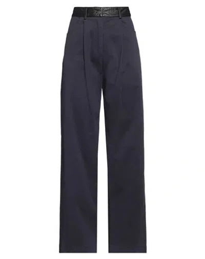 8pm Woman Pants Navy Size S Cotton, Elastane, Polyurethane, Viscose