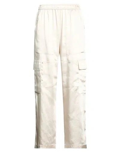 8pm Woman Pants Off White Size S Polyester