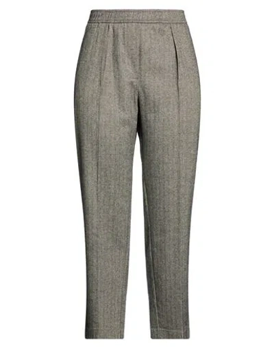 8pm Woman Pants Taupe Size S Wool, Polyester, Viscose In Gray