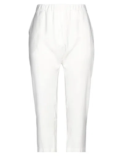 8pm Woman Pants White Size L Rayon, Polyester