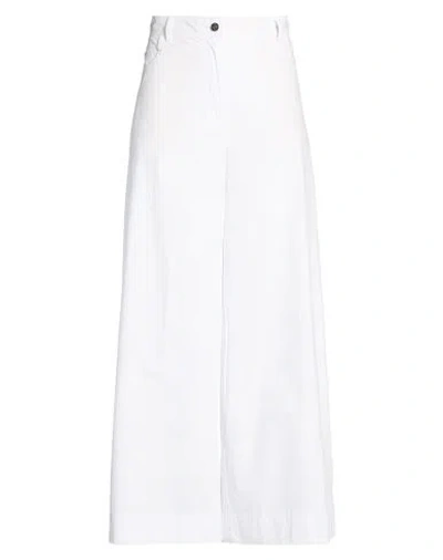 8pm Woman Pants White Size M Cotton