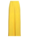 8pm Woman Pants Yellow Size L Acetate, Silk