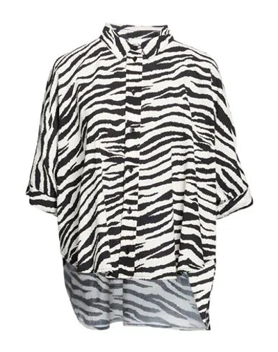8pm Woman Shirt Black Size S Cotton In White