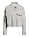 8pm Woman Shirt Grey Size S Cotton, Polyester, Viscose, Polyamide, Elastane In Multi