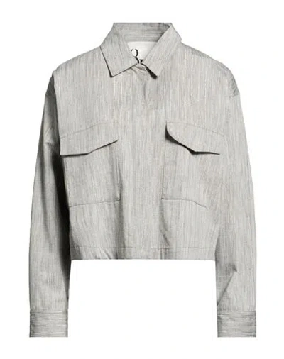 8pm Woman Shirt Grey Size S Cotton, Polyester, Viscose, Polyamide, Elastane In Gray