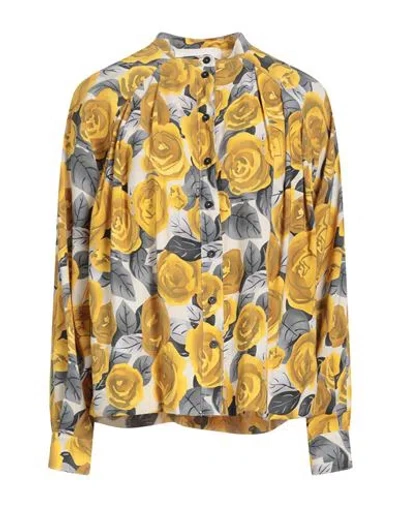 8pm Woman Shirt Ocher Size Xs Rayon, Polyester In Yellow