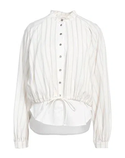 8pm Woman Shirt White Size S Viscose, Silk, Polyamide, Polyester, Cotton