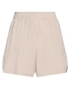 8pm Woman Shorts & Bermuda Shorts Beige Size M Viscose, Linen