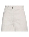 8pm Woman Shorts & Bermuda Shorts Light Grey Size S Cotton, Elastane In Grey