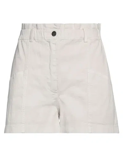 8pm Woman Shorts & Bermuda Shorts Light Grey Size S Cotton, Elastane