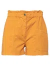 8pm Woman Shorts & Bermuda Shorts Marigold Size M Cotton, Elastane In Yellow