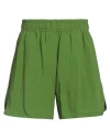 8pm Woman Shorts & Bermuda Shorts Military Green Size Xxs Viscose, Linen In Green