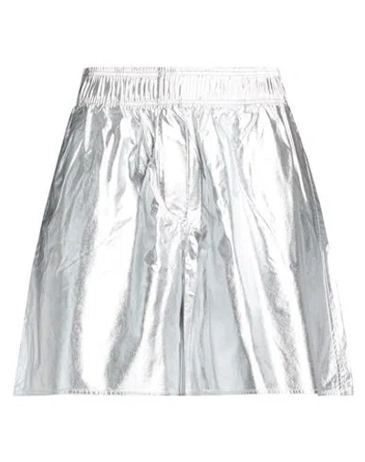 8pm Woman Shorts & Bermuda Shorts Silver Size M Viscose