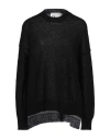 8pm Woman Sweater Black Size L Mohair Wool, Alpaca Wool, Polyamide In Black