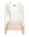 8pm Woman Sweater Cream Size S Wool In White