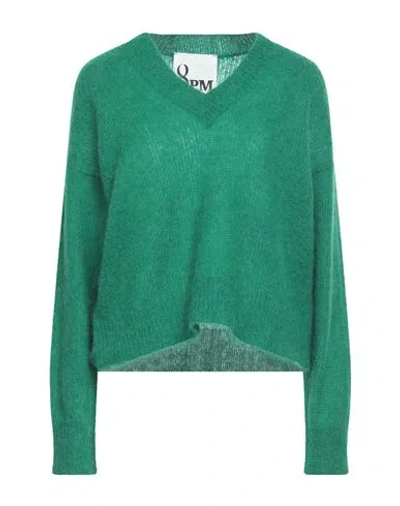 8pm Woman Sweater Green Size M Mohair Wool, Alpaca Wool, Polyamide