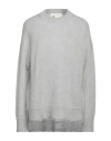 8pm Woman Sweater Light Grey Size M Mohair Wool, Alpaca Wool, Polyamide