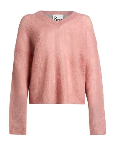 8pm Woman Sweater Pink Size Xs Mohair Wool, Polyamide, Merino Wool