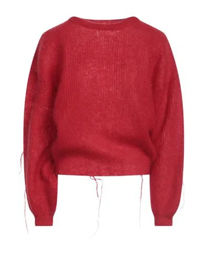 8pm Woman Sweater Red Size L Mohair Wool, Polyamide, Merino Wool