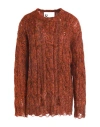 8pm Woman Sweater Rust Size Xs Acrylic, Mohair Wool, Polyamide