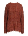 8pm Woman Sweater Rust Size Xs Acrylic, Mohair Wool, Polyamide