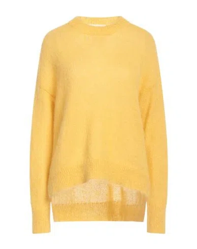 8pm Woman Sweater Yellow Size S Mohair Wool, Alpaca Wool, Polyamide