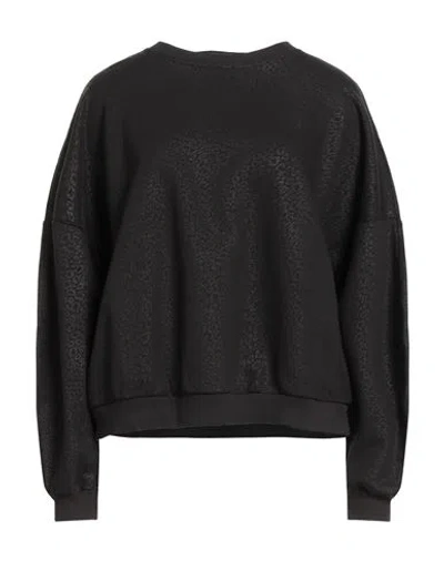 8pm Woman Sweatshirt Black Size L Cotton, Polyester