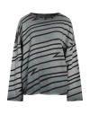 8pm Woman Sweatshirt Grey Size M Cotton In Grey