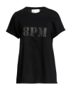 8pm Woman T-shirt Black Size Xs Cotton In Black
