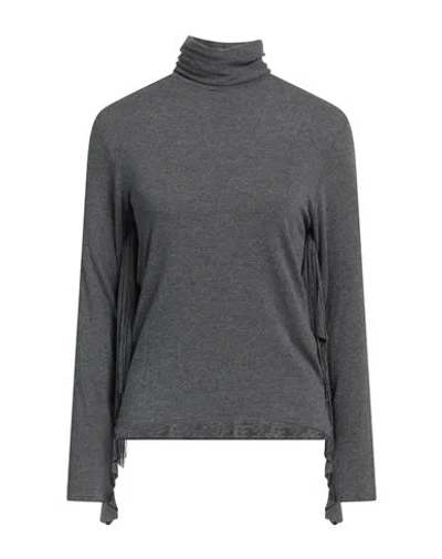 8pm Woman T-shirt Grey Size S Modal, Wool, Elastane