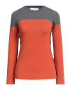 8pm Woman T-shirt Orange Size S Modal, Wool, Elastane In Orange