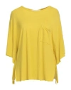 8pm Woman T-shirt Yellow Size M Viscose, Linen