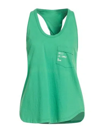 8pm Woman Tank Top Green Size M Cotton