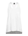 8pm Woman Tank Top White Size M Cotton, Viscose In White