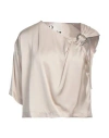 8pm Woman Top Beige Size S Viscose In Beige