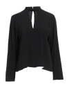8pm Woman Top Black Size L Acetate, Silk