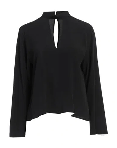 8pm Woman Top Black Size L Acetate, Silk