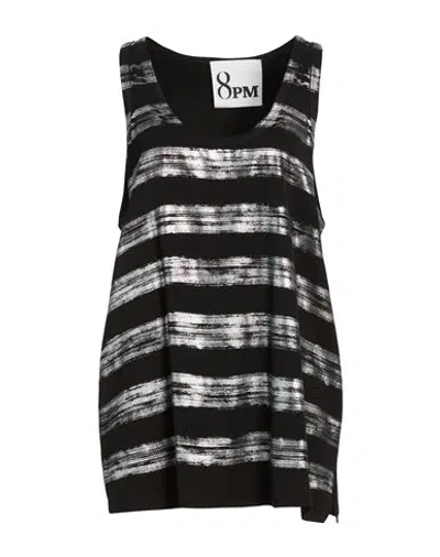 8pm Woman Top Black Size L Viscose