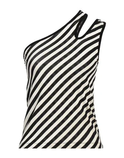 8pm Woman Top Black Size Xs Cotton, Polyester, Polyamide, Metallic Polyester, Elastane