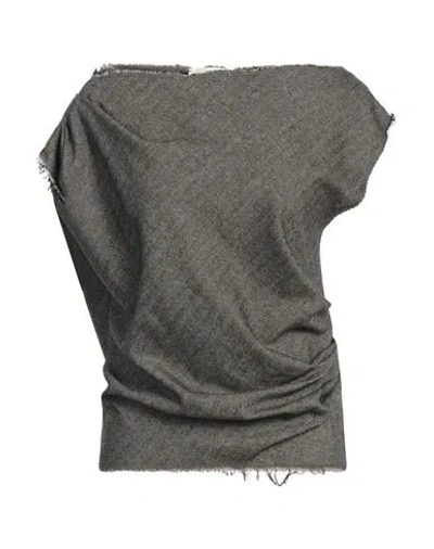 8pm Woman Top Black Size S Wool, Polyester, Viscose In Multi