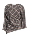 8pm Woman Top Grey Size L Viscose, Polyester In Grey