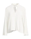 8pm Woman Top Ivory Size M Acetate, Silk In White