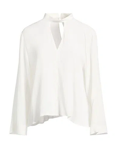 8pm Woman Top Ivory Size M Acetate, Silk In White