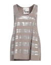 8pm Woman Top Khaki Size S Viscose In Beige