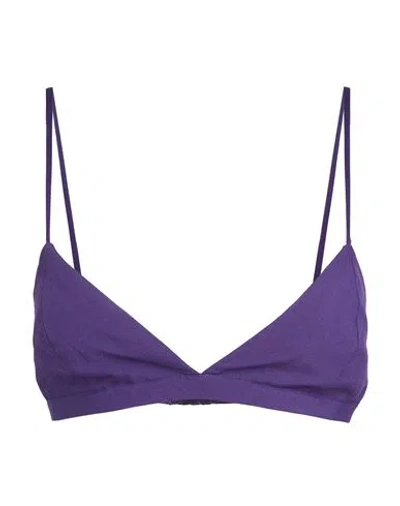 8pm Woman Top Purple Size M Viscose, Linen