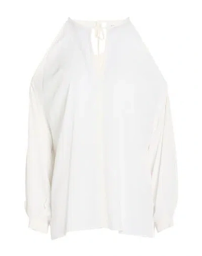 8pm Woman Top White Size M Acetate, Silk