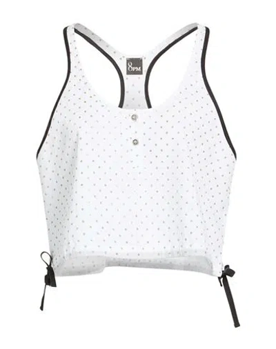 8pm Woman Top White Size S Cotton, Polyester