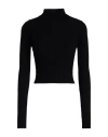 8pm Woman Turtleneck Black Size Xs Viscose, Polyester In Black