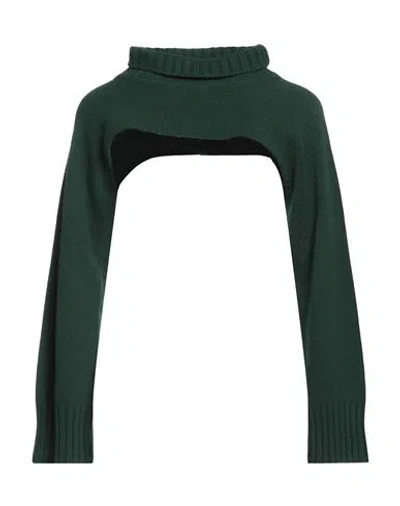 8pm Woman Turtleneck Dark Green Size S Viscose, Polyamide, Wool, Cashmere